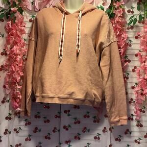 Aries Women's Peach cropped Hoodie